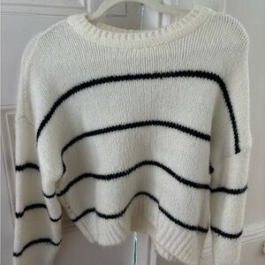 Cozy Striped White Sweater